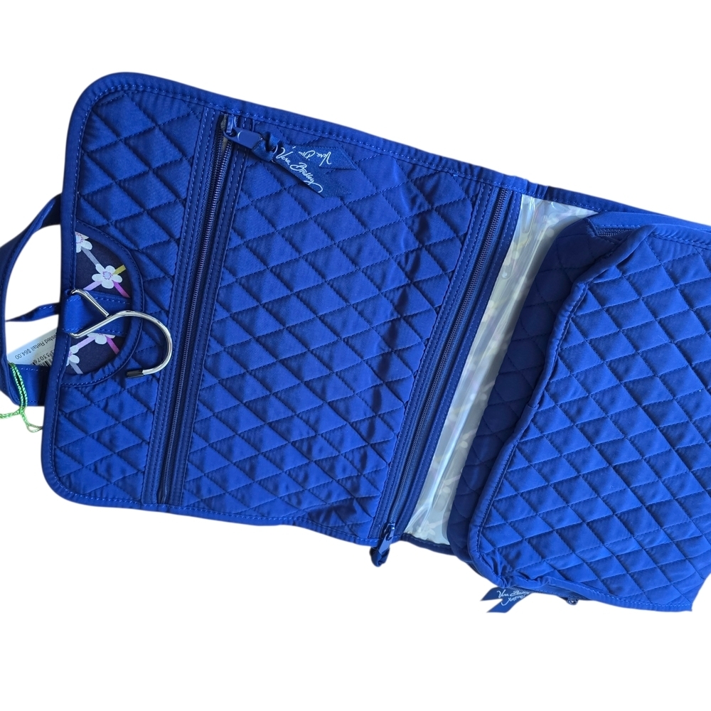 Vera Bradley Blue Quilted Hanging Organizer Lapis pockets organizer Travel - Picture 4 of 7